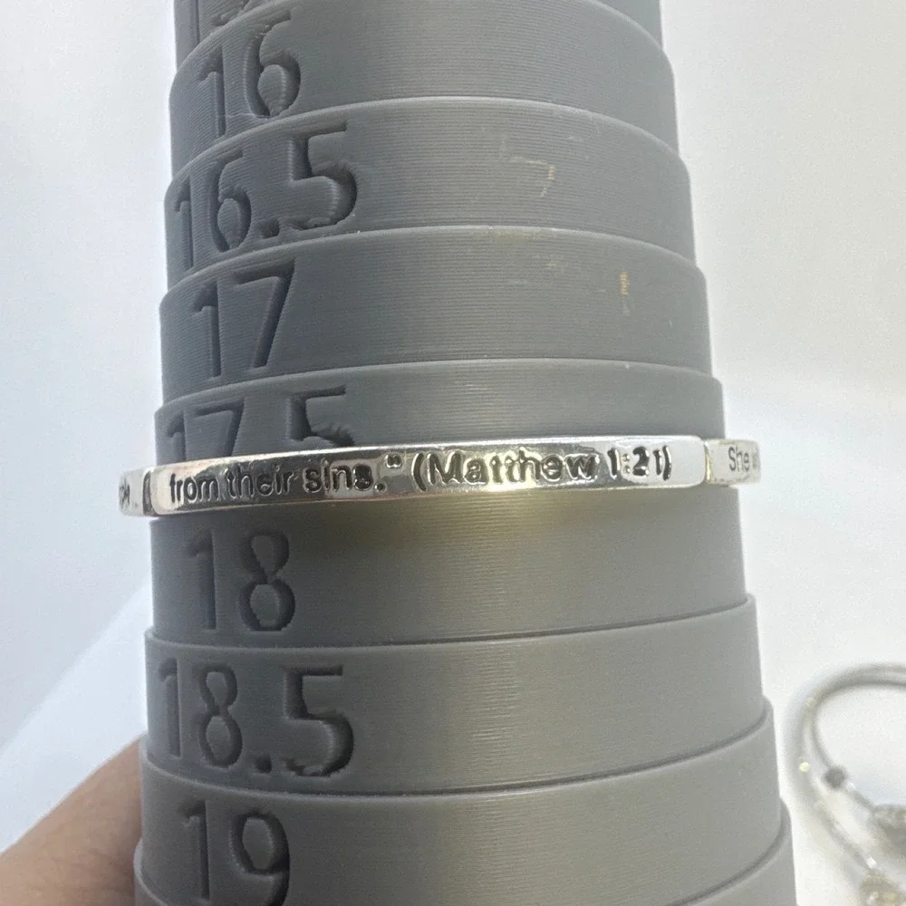 Unbranded Bracelet Set Womens OS Silver Good Religious Scripture Stack 3pc